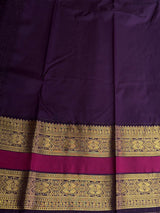 Blue and Purple Semi Kanchipuram Silk Saree PSSRN43