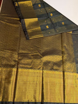 Green and Gold Semi Kanchipuram Silk Saree PSSRN44