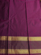 Mustard and Wine Semi Kanchipuram Silk Saree PSSRN45