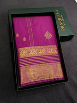 Vadamalli and purple Semi Kanchipuram Silk Saree PSSRN46
