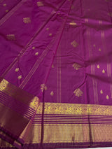 Vadamalli and purple Semi Kanchipuram Silk Saree PSSRN46