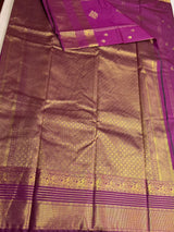 Vadamalli and purple Semi Kanchipuram Silk Saree PSSRN46