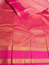 Pink and Rani Pink Semi Kanchipuram Silk Saree PSSRN48