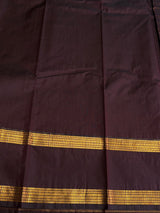 Brown and Gold Semi Kanchipuram Silk Saree PSSRN49
