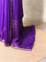 Violet Semi Mysore crepe Silk Saree - PBRMJ4