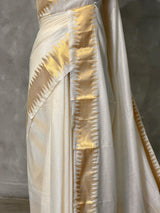 Offwhite chanderi silk cotton saree -MPS47