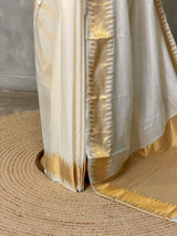 Offwhite chanderi silk cotton saree -MPS47