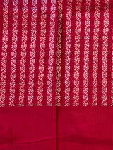 Red pure katan Banarasi silk saree - PBRKATAN7