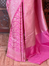 Pink pure katan Banarasi silk saree - PBRKATAN4