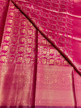 Rani pink Tissue Kanchipuram saree- PBRIDEK19