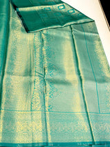 Peacock green Tissue Kanchipuram saree- PBRIDEK20B