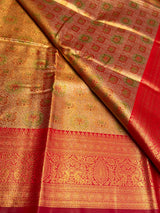 Red Tissue Kanchipuram saree- PBRIDEK22
