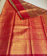 Red Tissue Kanchipuram saree- PBRIDEK21a