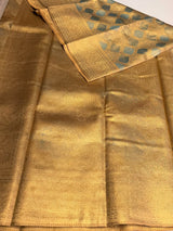 Pastal Blue Tissue Kanchipuram saree- PBRIDEK24
