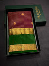Purple and Green Pure Vintage Kanchipuram Silk saree - PPUREN24