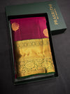 Purple and Green Pure Vintage Kanchipuram Silk saree - PPUREN29