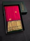 Rani Pink and Peacock blue Pure Vintage Kanchipuram Silk saree - PPUREN33