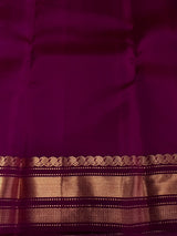 Pastal Blue and Purple Pure Vintage Kanchipuram Silk saree - PPUREN34