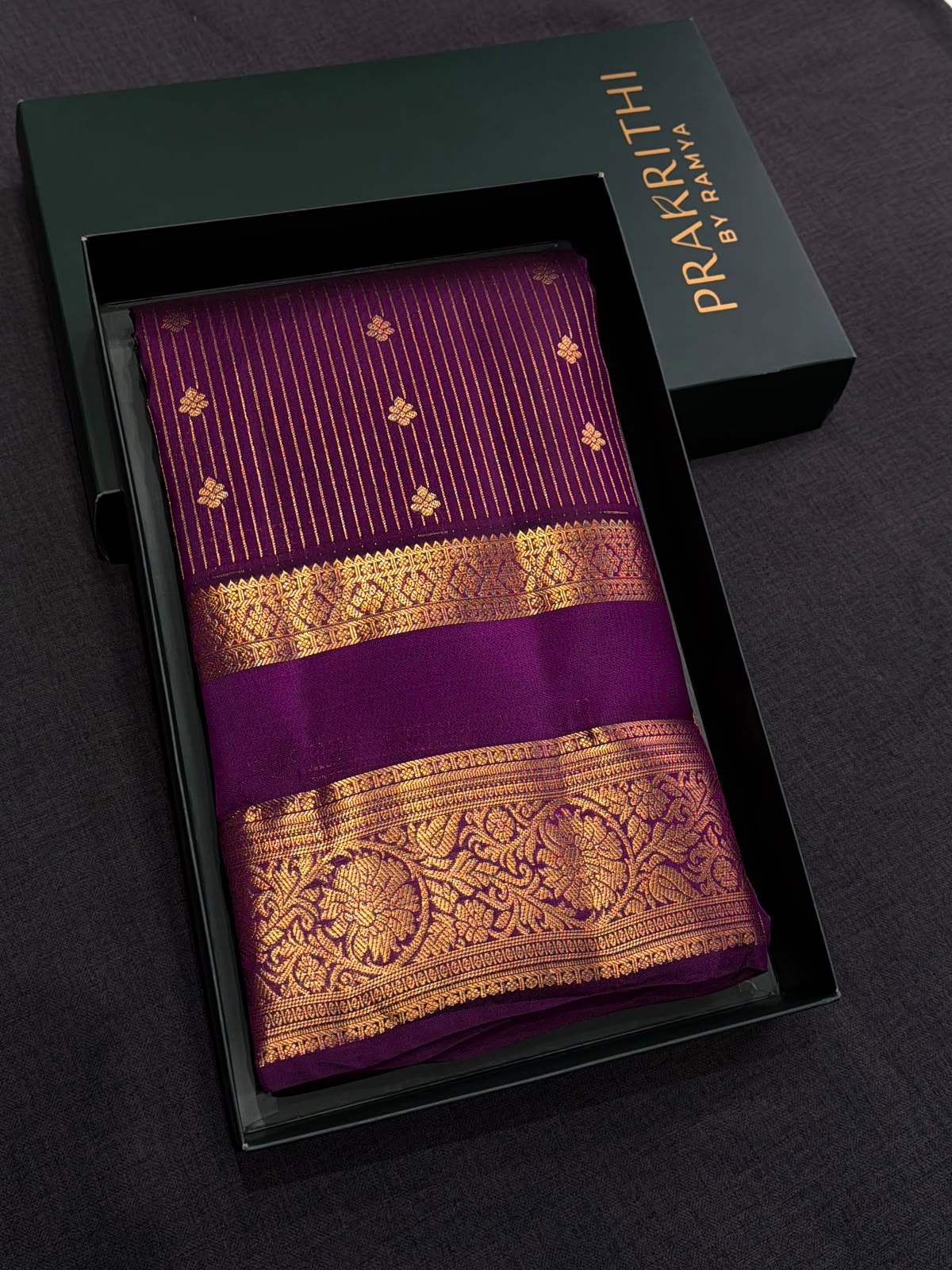 Purple Pure Vintage Kanchipuram Silk saree - PPUREN41