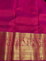 Purple and rani pink Pure Vintage Kanchipuram Silk saree - PPUREN42