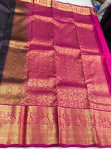 Purple and rani pink Pure Vintage Kanchipuram Silk saree - PPUREN42