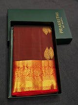 Maroon and Red Pure Vintage Kanchipuram Silk saree - PPUREN46