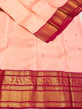 Pink and Red Maroon Pure Vintage Kanchipuram Silk saree - PPUREN39A