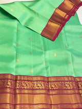 Green Red Maroon Pure Vintage Kanchipuram Silk saree - PPUREN39B