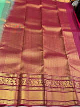 Green Red Maroon Pure Vintage Kanchipuram Silk saree - PPUREN39B