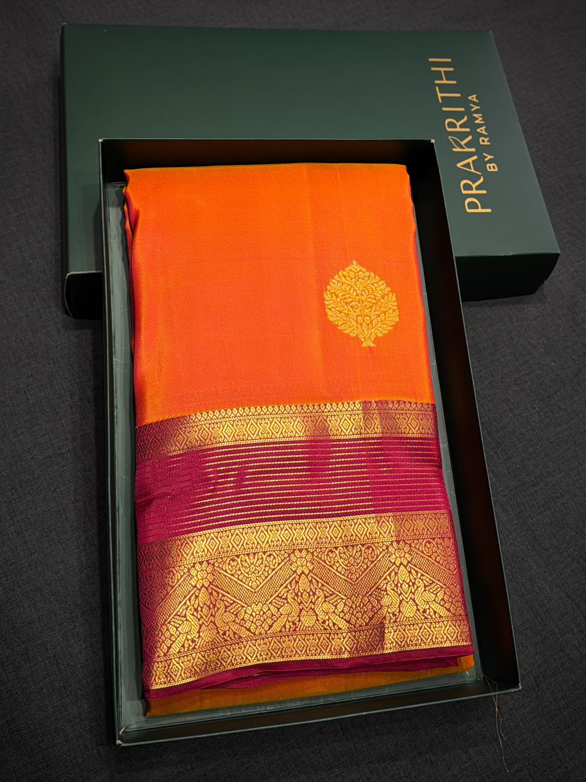 Yellow and rani pink Pure Vintage Kanchipuram Silk saree - PPUREN48