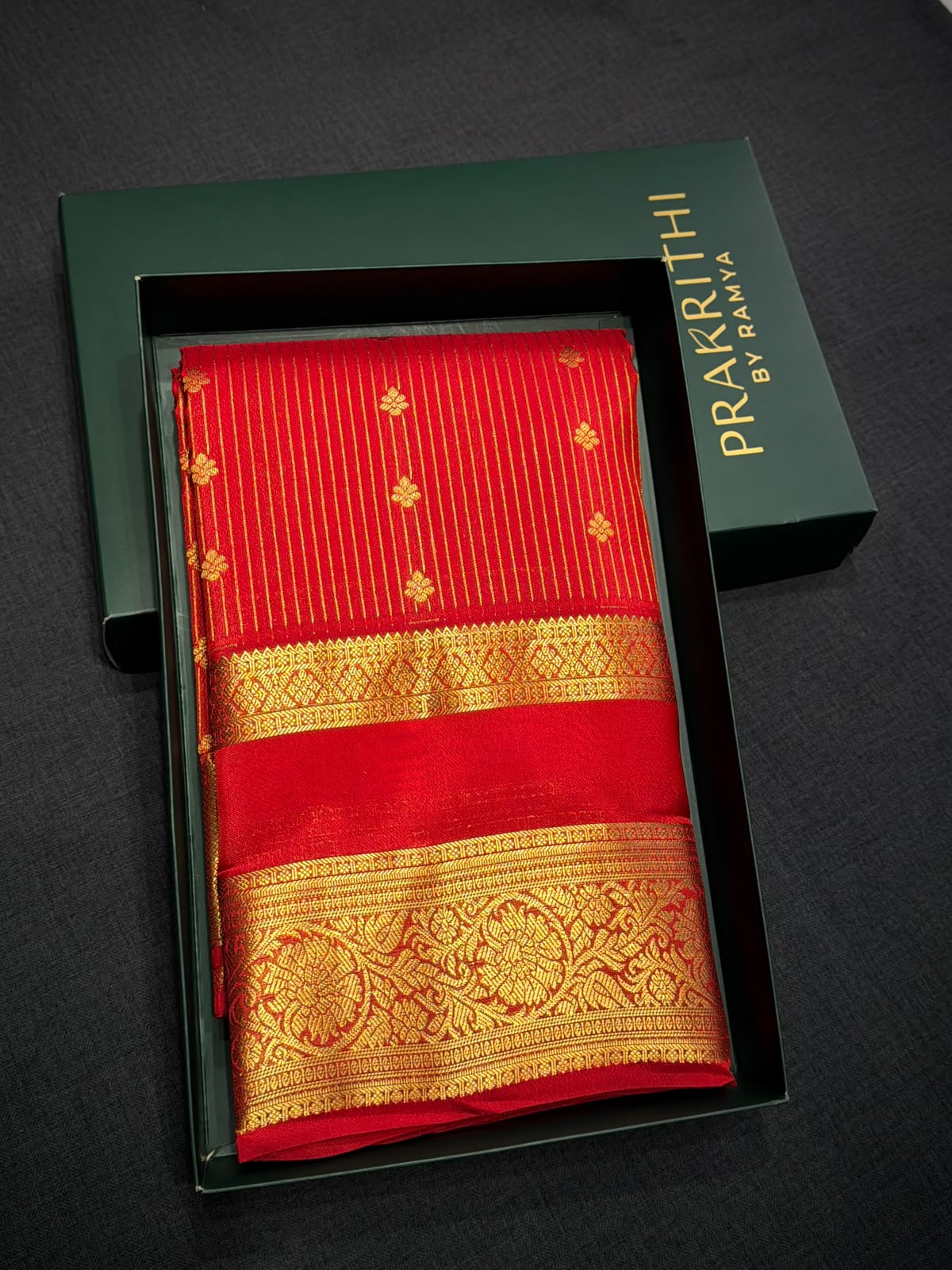 Red Pure Vintage Kanchipuram Silk saree - PPUREN50