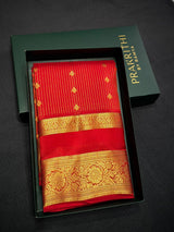 Red Pure Vintage Kanchipuram Silk saree - PPUREN50