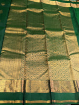 Dark Green Pure Vintage Kanchipuram Silk saree - PPUREN51