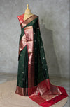 Green and Red Silk saree - PBRZU7C