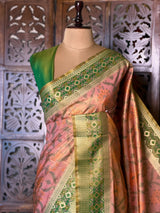 Soft Tissue pochampalli silk Saree - PBRKIV3E