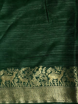 Dark Green Viscose Silk Saree - PBRATH8D