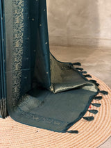 Peacock blue Viscose Silk Saree - PBRATH8C