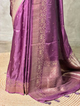 Onion Pink Viscose Silk Saree - PBRATH8B