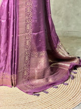 Onion Pink Viscose Silk Saree - PBRATH8B
