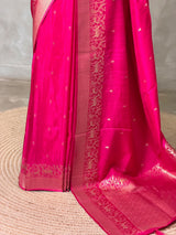 Rani Pink Viscose Silk Saree - PBRATH8A