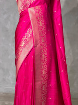 Rani Pink Viscose Silk Saree - PBRATH8A