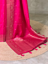 Rani Pink Viscose Silk Saree - PBRATH8A