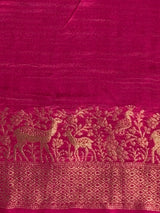 Rani Pink Viscose Silk Saree - PBRATH8A