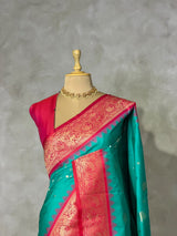 Aqua Blue silk Saree - PBRKIV5E