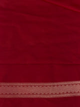 Red katan Banarasi silk saree - PRAZ12B