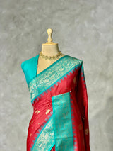 Dark red silk Saree - PBRKIV5C