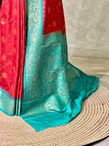 Dark red silk Saree - PBRKIV5C