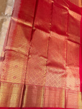 Off white and Red Tissue Kanchipuram saree- PBRIDEK25B