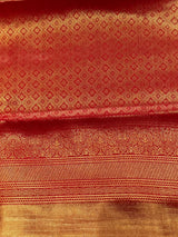 Red Tissue Kanchipuram saree- PBRIDEK26A