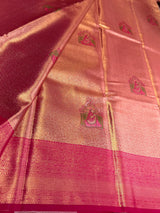 Rani PinkTissue Kanchipuram saree- PBRIDEK26B